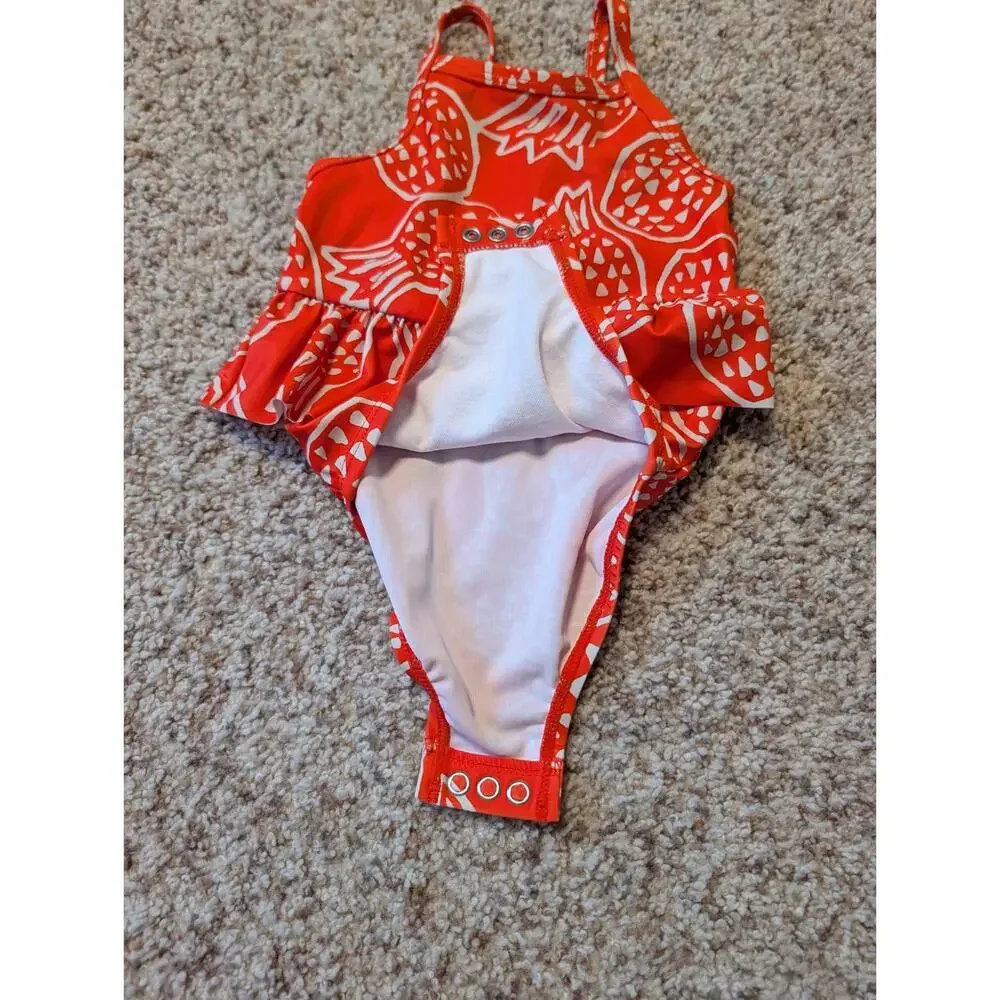 CARTER'S girls swim suit, 12 MONTH; Strawberry
